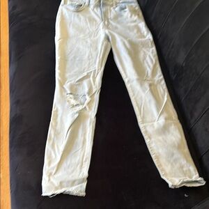 Rewash High Rise Blue Jeans with Faded Look